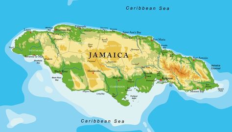 Jamaican Map, Jamaica Facts, Jamaica History, Jamaica Map, Blue Mountain Coffee, Visit Jamaica, Jamaica Flag, Spanish Towns, Jamaica Resorts