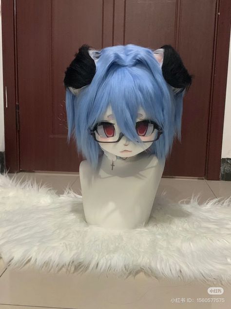 Kigurumi Mask Fursuit, Chinese Fursuit, Kimono Fursuit, Puppy Fursona, Kawaii Fursuit, Cute Animal Costumes, Kig Fursuit, Emo Haircut, Kigurumi Fursuit