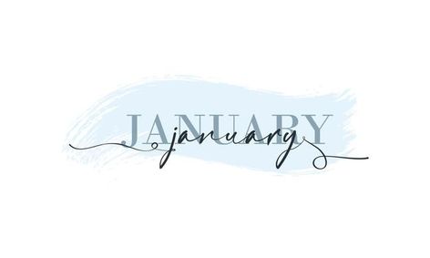 January Aesthetic Month, Poster With Text, Lettering Poster, Hello January, All The Months, Sticker Note, January Blues, Journal Therapy, Church Media Design