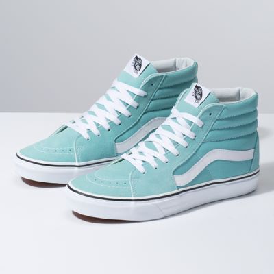 Vans Shoes High Tops, Cute Vans, Blue High Tops, Sk8 Hi, Womens Shoes High Heels, Leather Shoes Woman, Classic Shoes, Dream Shoes, High Top Shoes