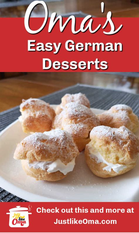 ❤️ Looking for easy German dessert recipes? Try out some of Oma's favourites!  #germanfood Best German Desserts, Oktoberfest Desserts Easy, Easy German Recipes Desserts, German Food Recipes Dessert, German Baking Recipes, German Deserts Easy, German Desserts Traditional, German Holiday Desserts, Easy German Dessert Recipes