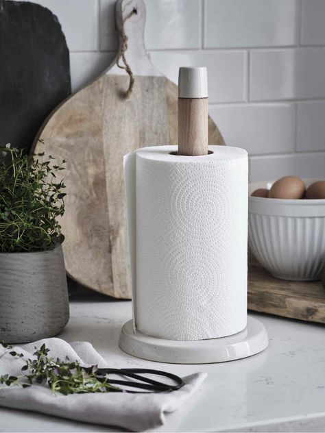 Stoneware Paper Towel Holder Ceramic Paper Towel Holder, Nordic House, Speckle Glaze, Scandi Decor, Kitchen Roll Holder, Kitchen Paper Towel, Scandi Home, Kitchen Paper, Kitchen Roll