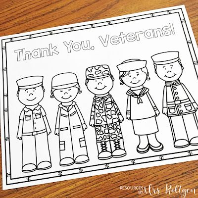 Veteran's Day Activities {Freebie Included!} | Resources by Mrs. Roltgen Veterans Day Prek Activities, Veterans Day Activity Kindergarten, Veterans Day Kindergarten Activity, Veteran’s Day Craft Preschool, Veterans Day Emergent Reader Free, Veterans Day Coloring Page, Remembrance Day Activities, November Classroom, Veterans Day Activities