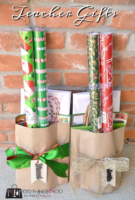 Teacher Gift Idea Inexpensive Teacher Appreciation Gifts, Inexpensive Teacher Gifts, Inexpensive Gift Ideas, Inexpensive Christmas Gifts, Coworkers Christmas, Neighbor Christmas Gifts, Free Printable Gifts, Teachers Diy, Cheap Christmas Gifts