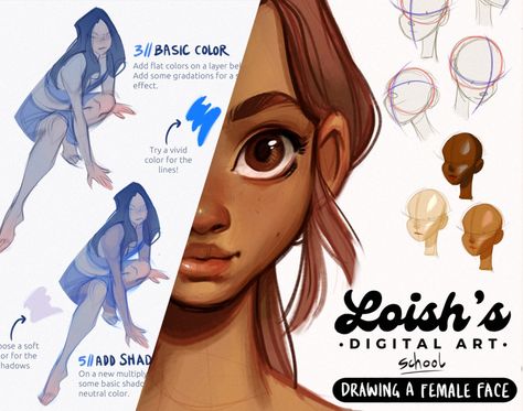 TUTORIALS & LEARNING CONTENT – Loish.net Loish Tutorial, Loish Art, Digital Art Software, Drawing Templates, Free Brush, Flat Color, Painting Process, Basic Colors, Brush Set