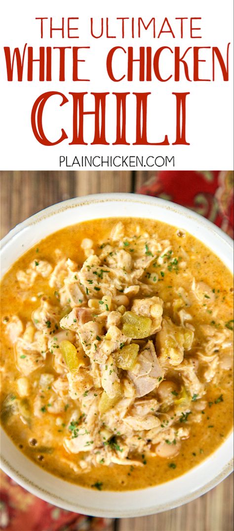 Award Winning White Chili, White Chicken Chili Award Winning, Chicken And Beans Soup, Best Chicken Chili Recipe Award Winning, Award Winning Chicken Chili, Award Winning White Chicken Chili Recipe, Award Winning White Chicken Chili, Chicken With Beans, Freeze Leftovers