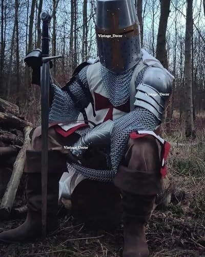 Diy Crusader Costume, Knight Halloween Costume, Knights Armor, Knight Halloween, Full Body Armor, Templar Knight, Fair Outfit, Armor Suit, Plate Armor