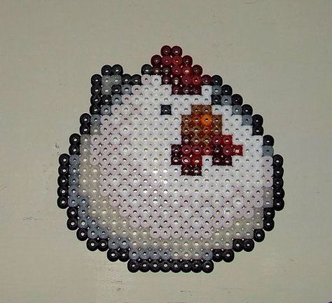 Chicken Perler Beads Ideas Small Cute, Melt Beads Patterns, Hamma Beads Ideas, Easy Perler Bead Patterns, Perler Creations, Ansan, Melty Bead Patterns, Pearl Beads Pattern, Easy Perler Beads Ideas