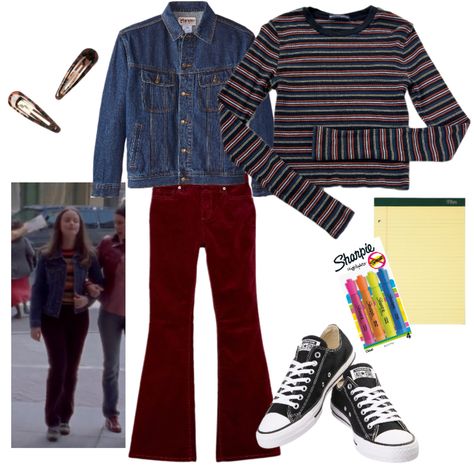 Plus Size Rory Gilmore Outfits, Gilmore Outfits Lorelai, Rory Gilmore Style Midsize, Rory Gilmore Converse, Rory Gilmore Red Shirt, Gilmore Girls Outfits Rory, Rory Gilmore Red Coat, Outfits Inspired By Rory Gilmore, Rory Gilmore Striped Shirt