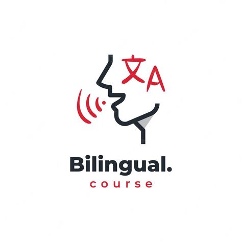 Bilingual Logo Design, Language Logo Design Ideas, Language Center Logo, Translation Logo, Logo Sound System, Study Vector, Samoan Language, Logo Sound, Logo Doodle