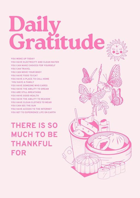 gratitude selfcare vanilla girl pink aesthetic barbie makeup yoga princess christian pinterest clean girl Room Decor Prints Free Printables, Trendy Printable Wall Art, Quotes To Print Wall Art, Posters For Your Room Printable, Cute Posters For Dorm, Daily Gratitude Poster, Living Room Posters Printable, Light Pink Poster Prints, Pink Wall Poster Prints