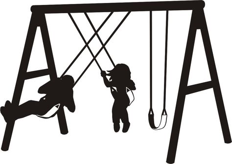 clip art b&w swing set Swing Set Tattoo, Set Tattoo, First Fathers Day, Swing Set, I Love Girls, Cartoon Kids, Peace Gesture, Texts, Fathers Day