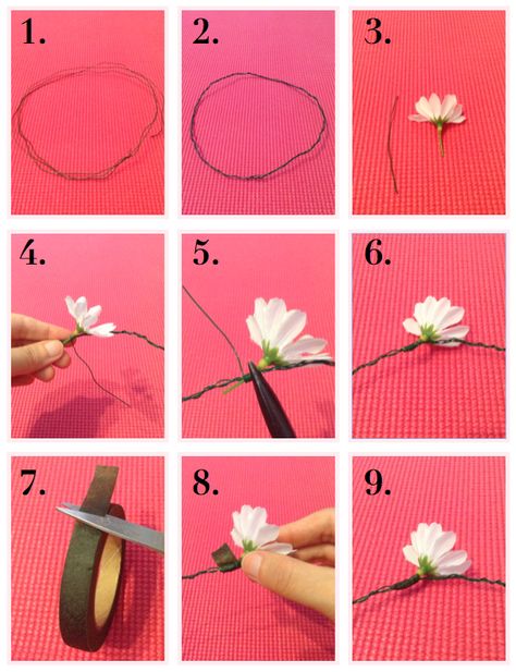 The Blushing Dreamer: DIY: Daisy Floral Crown Diy Daisy, Daisy Crown, Make Flowers, Diy Flower Crown, Diy Crown, Diy Headband, Crafty Craft, Floral Crown, Flower Headband