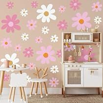 Daisy Decals, Daisy Wall, Floral Wall Decals, Flower Bedroom, Toddler Girl Room, Stickers For Kids, Flower Wall Decals, Floral Decal, Wall Art Bedroom