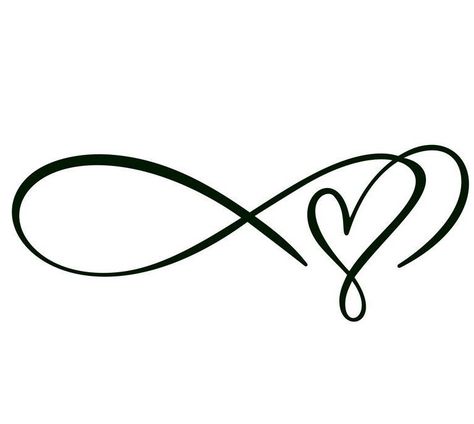 Infinity Heart Tattoo Designs, Infinity Heart Tattoo, Infinity Sign Tattoo, Heart With Infinity Tattoo, Love Symbol Tattoos, Infinity Tattoo Designs, Heart Temporary Tattoos, Mommy Tattoos, Tasteful Tattoos