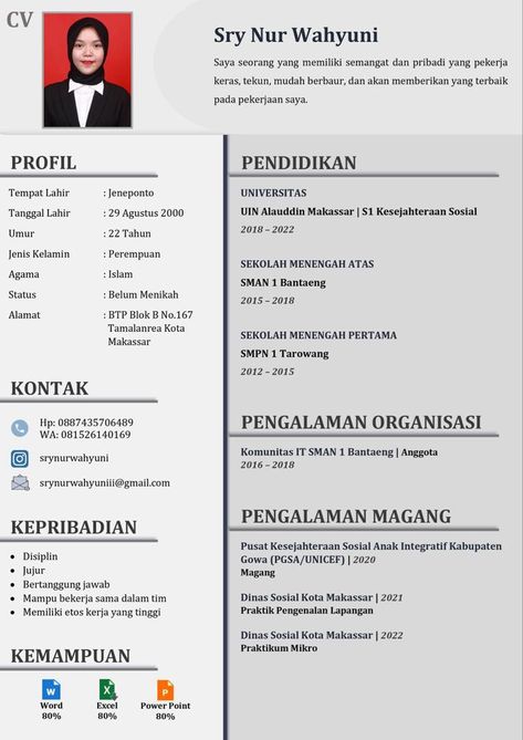 Cv About Me Example, Cv Ats Friendly Indonesia, Curriculum Vitae Creative, Curiculum Vitae, Curriculum Vitae Examples, Curriculum Vitae Design, Cv Original, It Cv, Creative Cv Template