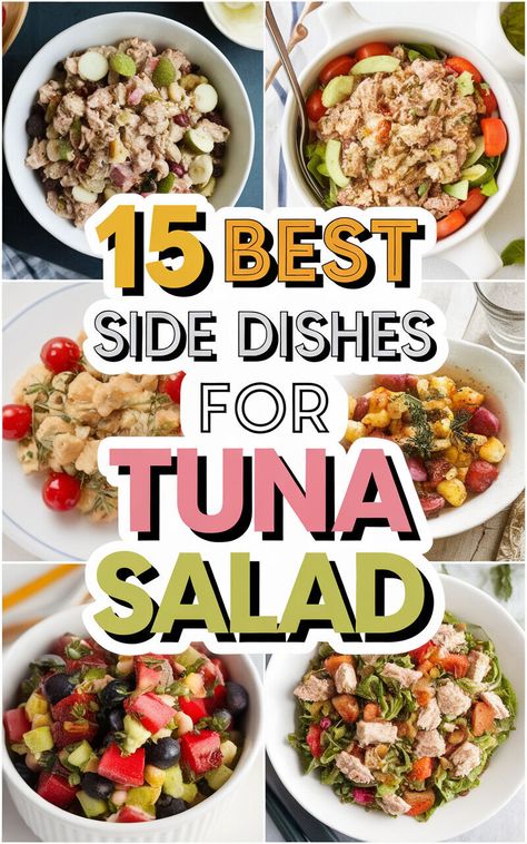 15 Delicious Side Dishes to Pair with Your Tuna Salad! 🥗🍴 #tunasalad #sidedishes Vegetable Rice Pilaf, Sandwich Dinner, Spicy Tuna Salad, Tuna Fish Sandwich, Salad With Tuna, Classic Tuna Salad, Cucumber Dill Salad, Stuffed Avocados, Salad For Dinner