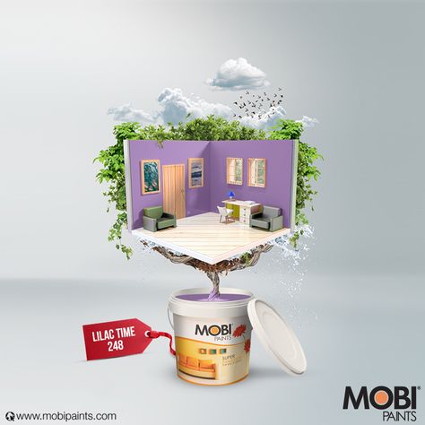 A perfect blend of cuteness and sophistication has been brought to you by Mobi Super Emulsion. A broad variety of shades are in your range now! #Mobipaints #Colorfull #Interiorpaint #Exteriorpaint #Feelthemagic #Mobicares Paint Social Media Design, Wall Paint Creative Ads, Paint Creative Ads, Filmmaking Inspiration, Car Advertising Design, Merry Christmas Poster, Presentation Design Layout, Dark Art Photography, Id Card Template