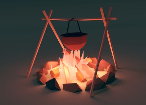 Campfire Games, Lowpoly 3d, Low Poly Games, Polygon Art, Low Poly Art, Low Poly Models, Low Poly 3d, Game Inspiration, 3d Modelling