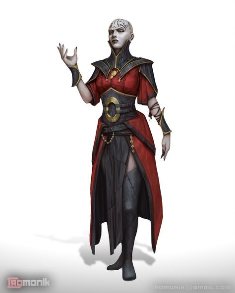 Shadar Kai Female, Red Wizard, Shadar Kai, Dnd Wizard, Dungeons And Dragons Characters, Dnd Art, Fantasy Rpg, Fantasy Inspiration, Star Wars Characters