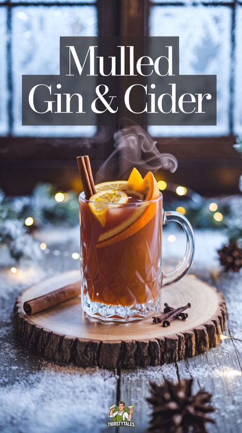 "Discover the cozy delight of Mulled Gin! This aromatic winter beverage combines the warmth of gin with festive spices like cinnamon, cloves, and star anise. Perfect for holiday gatherings, cozy nights in, or as a unique twist on traditional mulled wine. Explore recipes, tips for garnishing, and serving suggestions to elevate your mulled gin experience. Embrace the flavors of the season and warm up with this deliciously spiced drink!" Mulled Cider Recipe, Cider Cocktail Recipes, Easy Gin Cocktails, Cider Cocktail, Mulled Apple Cider, Hot Toddies Recipe, Apple Cider Recipe, Spiced Drinks, Fall Cocktails Recipes