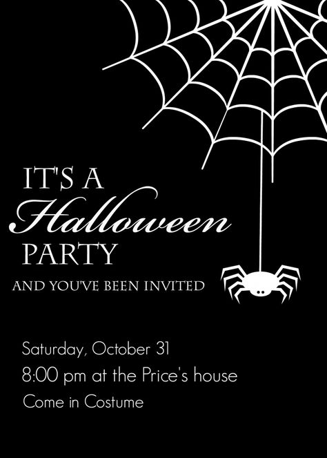 Halloween Invitations DIY Halloween Party Invitations Diy, Halloween Invitation Wording, Free Halloween Invitations, Spider Party, Halloween Invitaciones, Printable Halloween Invitations, Halloween Invitation Template, Halloween Birthday Party Invitations, Imprimibles Halloween