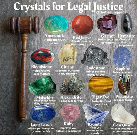 Crystals For Justice, Energy Stones Crystal Healing, Crystal Jewelry Ideas, Crystals For Luck, Crystals Healing Grids, Crystal Seashells, Crystal Healing Chart, Charge Crystals, Magic Stones