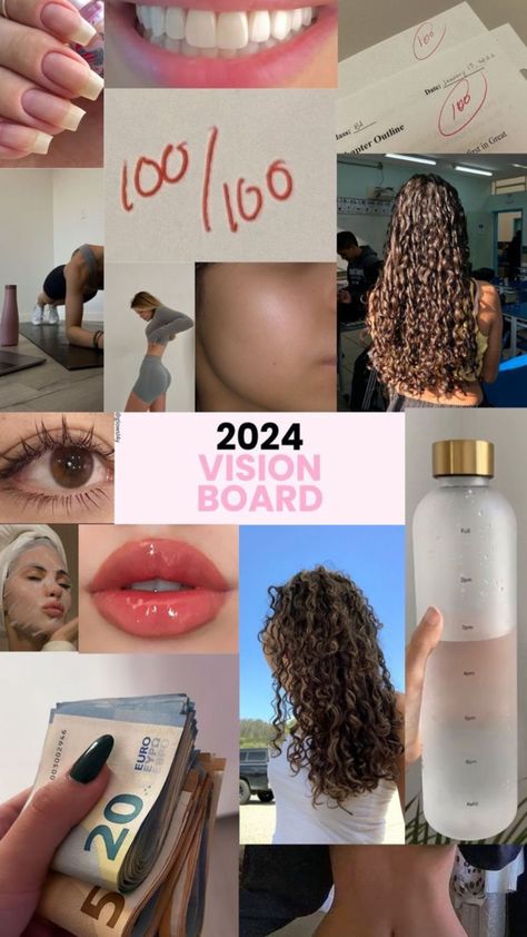 Manifesting Vision Board, Dream Vision Board, Life Vision Board, The Glow Up, Goals Inspiration, Vision Board Manifestation, Healthy Lifestyle Motivation, Beauty Goals, Healthy Lifestyle Inspiration