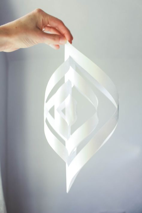 DIY 3-D Paper Snowflakes – Just Bee Large 3d Snowflakes Diy, Folded Paper Snowflakes, Cut Out Snowflakes Easy, 3d Snowflakes Diy, 3d Snowflakes How To Make, Snow Flakes Making With Paper, 3d Paper Snowflakes Diy, Snowball Dance, Cut Snowflakes