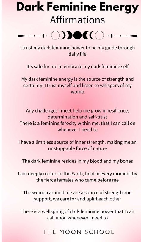 Dark Divine Feminine Affirmations, Dark Feminine Energy Affirmations, Dark Feminine Affirmations, Yule 2024, Feminine Affirmations, I Am Successful, Dark Feminine Energy, Help Me Grow, Feminine Power