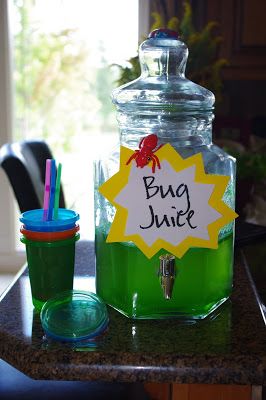 Bug Juice Recipe, Cake With Gummy Worms, Bug Themed Party, Best Party Punch, Heavenly Hash, Juice Party, Bug Juice, Up The Movie, Disney Movie Night