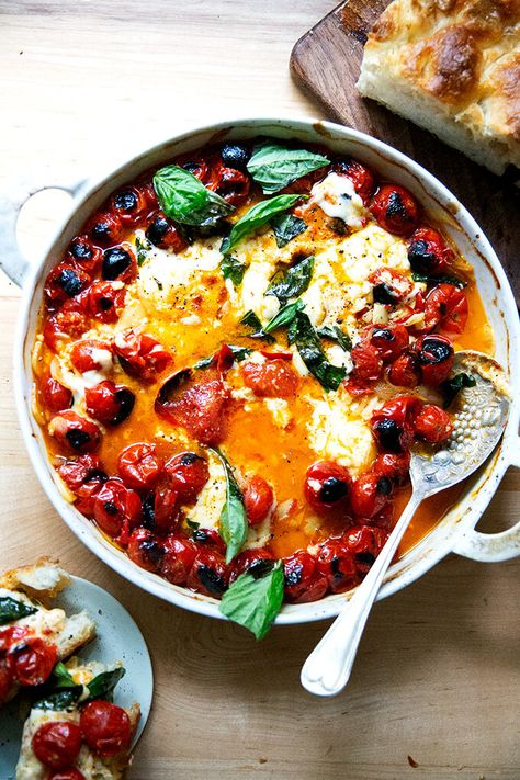 Baked Feta Pasta With Cherry Tomatoes, Baked Cherry Tomatoes, Baked Feta Recipe, Peasant Bread, Blueberry Breakfast Cake, Baked Feta, Blueberry Breakfast, Feta Pasta, Breakfast Cake