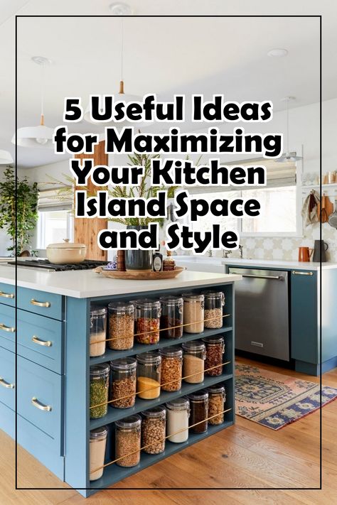 Transform your kitchen with our top 5 useful ideas for maximizing your kitchen island space and style. Discover innovative storage solutions, chic decor tips, and functional layouts that enhance both aesthetics and usability. Whether you're entertaining guests or enjoying a quiet meal, a well-designed kitchen island can elevate your culinary experience. Explore these creative concepts to make the most of your kitchen island today! End Of Island Ideas, Island Ideas For Kitchen, Kitchen Island With Bar, Kitchen Island Alternatives, Kitchen Island Bar, Useful Ideas, Culinary Experience, Island Ideas, Kitchen Remodel Idea