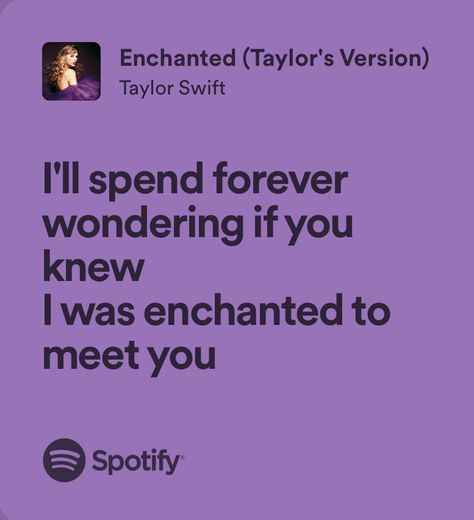 Enchanted Lyrics, Taylor Swift Enchanted, Lyrics Spotify, Taylor Swift Song Lyrics, Now Quotes, Taylor Songs, Meaningful Lyrics, Taylor Lyrics, Taylor Swift Music