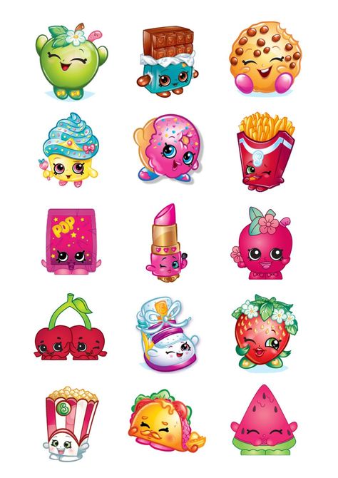 Shopkins Cupcakes, Shopkins Bday, Shopkins Characters, Shopkins Cake, Shopkins Colouring Pages, Shopkins Birthday Party, Shopkins Birthday, Shopkins Party, Image Collage