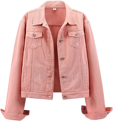 Kedera Womens Denim Jackets Distressed Ripped Long Sleeve Jean Jacket Coats spring Jackets For Women 2023, Fall Denim Jacket, Jean Jackets For Women, Ripped Jacket, Denim Jackets For Women, Frayed Denim Jacket, Long Sleeve Jean Jacket, Autumn Jacket Women, Denim Jacket Fashion