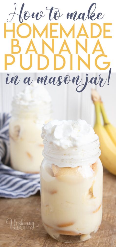 Old Fashioned Banana Pudding, Cream Cheese Pound Cake Recipe, Banana Pudding Recipe, Homemade Banana Pudding, Southern Desserts, Dessert In A Jar, Refreshing Desserts, Small Desserts, Desserts For A Crowd