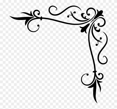 Floral Corner Design, Corner Png, Wedding Borders, Gold Clipart, Flower Png Images, Corner Borders, Paper Clip Art, Clip Art Library, Page Borders Design