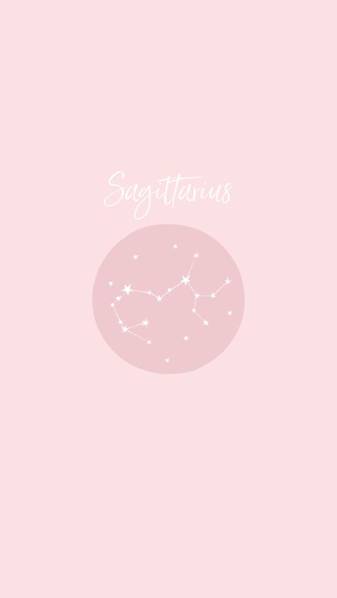 Sagittarius Pink Wallpaper, Pink Sagittarius Aesthetic, Phone Wallpaper Graphic, Signs Wallpaper, Ipad Icons, Light Pink Walls, Wallpaper Graphic, Sagittarius Constellation, Phone Customization