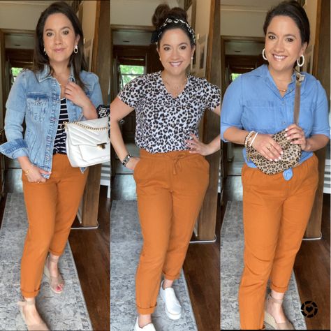 Three ways to style these mustard linen pants from Old Navy http://liketk.it/3hn6y #liketkit @liketoknow.it #LTKunder50 You can instantly shop my looks by following me on the LIKEtoKNOW.it shopping app Mustard Slacks Outfit Women, Orange Jogger Pants Outfit, Mustard Joggers Outfit Women, Mustard Colored Pants Outfit, Orange Joggers Outfit Women, Burnt Orange Joggers Outfit, Outfits With Burnt Orange Pants, Linen Pants Outfit Summer Work, Dark Mustard Pants Outfit