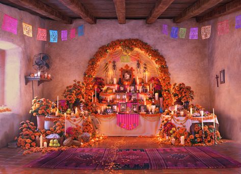 Coco Altar, Trips To Mexico, Rivera Family, Dia De Los Muertos Decorations Ideas, Family Altar, Mexico Day Of The Dead, Mexican Holiday, The Day Of The Dead, Mexico Culture