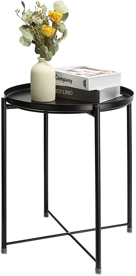 Round Living Room Table, Small Outdoor Table, Ikea Lack Coffee Table, Side Table Metal, Outdoor Patio Side Table, Office Dark, Small Round Side Table, Apartment Vibes, Black Bedroom Furniture