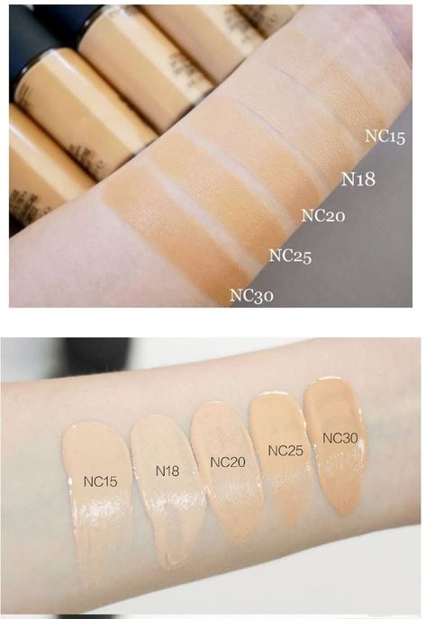 Mac Studio Fix Foundation Swatches, Mac Foundation Shades, Mac Studio Fix Foundation, Cosmetic Photography, Mac Foundation, Foundation Swatches, Mac Studio Fix Fluid, Mac Studio Fix, Mac Studio