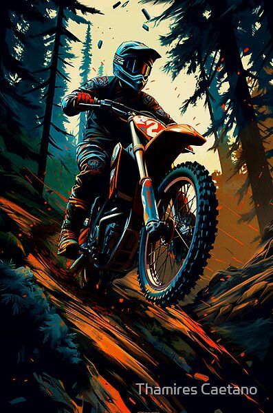 Dirt motocross adventure by Thamires Caetano | Redbubble Motocross Poster Design, Motocross Wallpaper, Moto Tattoo, Wooden Robots, Bike Wallpaper, Decoration Nature, Bike Adventure, Motocross Love, Cool Dirt Bikes