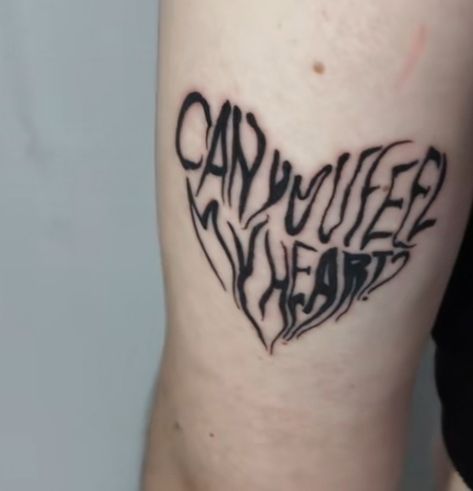 can you feel my heart bmth tattoo Oliver Sykes Tattoos, Bmth Tattoo, Underboob Tattoo Designs, Hand And Finger Tattoos, Underboob Tattoo, Small Pretty Tattoos, Discreet Tattoos, Dainty Tattoos, Tattoo Design Drawings