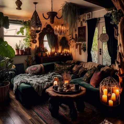 Dark Home Decor, Goth Home Decor, Dark Home, Apartment Decor Inspiration, Maximalism, Home Decorating Ideas, Dream Room Inspiration, Gothic House, Boho Living Room