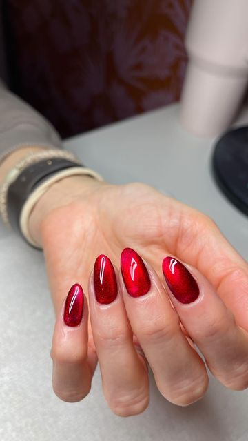 Candy Apple Red Nails, Apple Red Nails, Red Velvet Nails, Velvet Nails, Candy Apple Red, Candy Apple, Candy Apples, Mani Pedi, Ruby Red