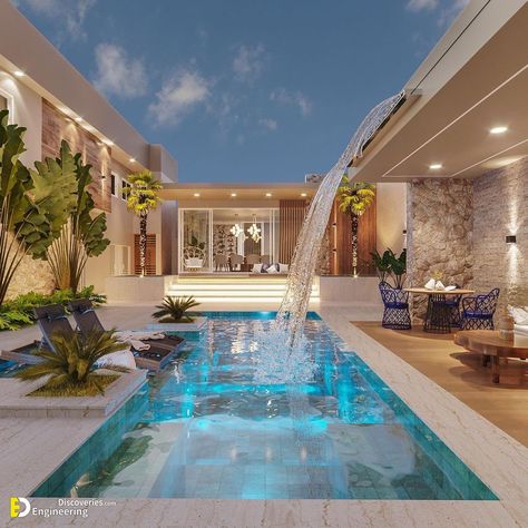 Pool Waterfalls, Swim Aesthetic, Outdoor Sanctuary, Pools Backyard, Dream Life House, Home Aesthetic, Indoor Swimming, Swimming Pools Backyard, Pool Design