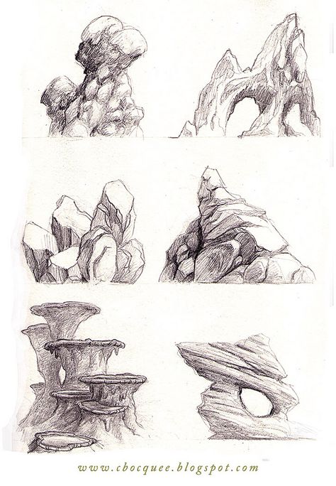 All sizes | rock studies | Flickr - Photo Sharing! Drawing Rocks, Draw Comics, Landscape Sketch, Nature Drawing, Fantasy Map, Landscape Drawings, 판타지 아트, Environment Concept Art, Realistic Drawings