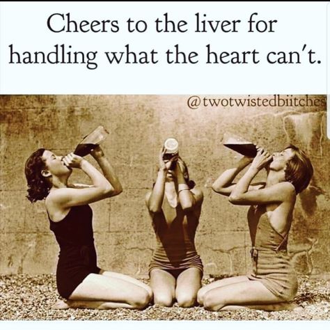 My Liver Can Handle What My Heart Cannot, I Can Handle Anything Quotes, Cheers To Quotes, Hang In There Funny, Cheers Quotes, Cheers To That, Relationship Blogs, Three Women, Drinking Humor